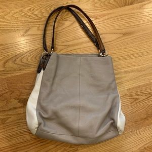 Tan and Cream Coach Shoulder/Hand Bag